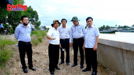 Tháo gỡ khó khăn cho công trình kè chống sạt lở sông Ô Môn