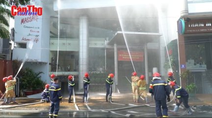 Thực tập chữa cháy và cứu nạn, cứu hộ ở Khách sạn Kim Thơ