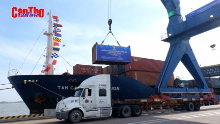 Khai thác tuyến tàu container nội địa từ Hải Phòng vào cụm cảng Cần Thơ