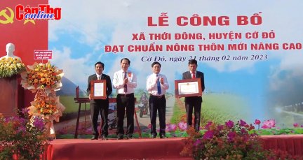 Thới Đông đạt chuẩn Nông thôn mới nâng cao