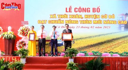 Ra mắt xã nông thôn mới nâng cao Thới Xuân