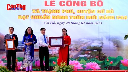 Công bố xã Thạnh Phú đạt chuẩn Nông thôn mới nâng cao