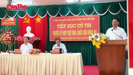 Đoàn đại biểu Quốc hội TP Cần Thơ tiếp xúc với cử tri quận Bình Thủy