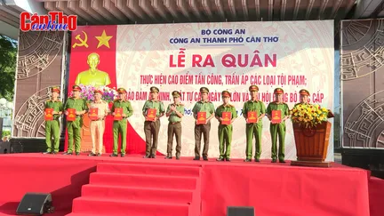 Công an thành phố Cần Thơ ra quân thực hiện Cao điểm tấn công, trấn áp các loại tội phạm