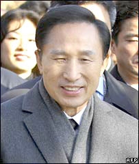 Ứng cử viên tổng thống Lee Myung-bak thắng cử