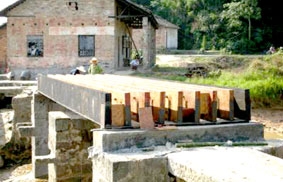 "Cầu tre" chịu được tải trọng 16 tấn