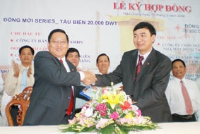 Ký kết hợp đồng đóng mới tàu biển trị giá trên 2.500 tỉ đồng