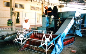 Cần đẩy nhanh tiến độ cơ giới hóa trong thu hoạch lúa