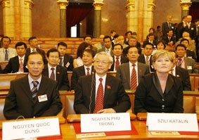 Chủ tịch Quốc hội Nguyễn Phú Trọng hội kiến Tổng thống Hungary X. Laszlo