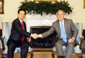 Thủ tướng Nguyễn Tấn Dũng hội đàm với Tổng thống George Bush