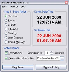 Định thời gian tự động tắt PC