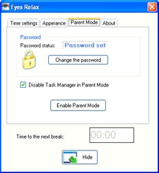 Eyes Relax 0.35  Nhắc nhở thư giãn mắt