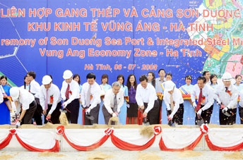 Thủ tướng Nguyễn Tấn Dũng phát lệnh khởi công dự án có vốn đầu tư nước ngoài lớn nhất vào Việt Nam