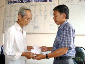 Trao tiền từ thiện