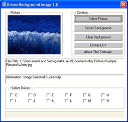 Drives Background Image 1.0 - "trang điểm" cho ổ đĩa