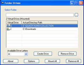 Folder Drives 1.0  Tạo ổ đĩa ảo từ thư mục