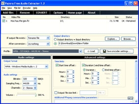 Pazera Free Audio Extractor 1.2 - Tách âm thanh dễ dàng từ file video