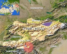 Động đất dây chuyền tại Kyrgyzstan, Tajikistan, Trung Quốc