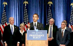 Tổng thống đắc cử Obama cam kết phục hồi kinh tế Mỹ