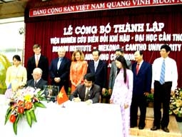 Công bố thành lập viện nghiên cứu biến đổi khí hậu- Đại học Cần Thơ