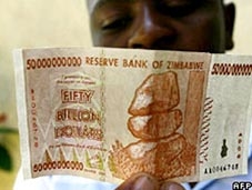 Zimbabwe phát hành giấy bạc 100 nghìn tỉ đô-la