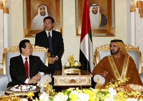 Thủ tướng Nguyễn Tấn Dũng thăm chính thức Các Tiểu vương quốc A-rập Thống nhất