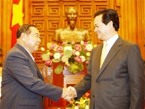 Thủ tướng Nguyễn Tấn Dũng 
tiếp Bộ trưởng Quốc phòng Thái Lan