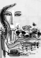 Một mình ra đứng bờ sông
<div align=right><font size=1><i>TRẦN VĂN LỢI</i></font></div>