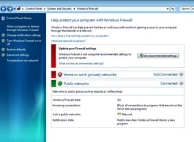 Tường lửa trong một số phiên bản của Windows
