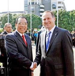Tổng Bí thư Nông Đức Mạnh hội đàm với Thủ tướng New Zealand John Key