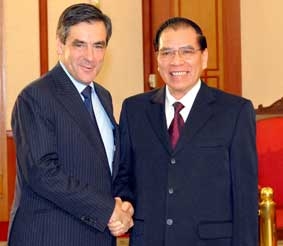 Lãnh đạo Đảng, Nhà nước, Quốc hội đón tiếp, hội đàm với Thủ tướng Pháp Francois Fillon