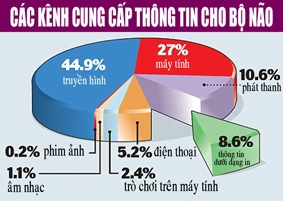 Mỗi ngày não người 
xử lý tới 34 GB dữ liệu