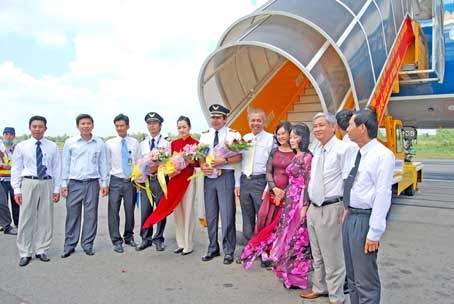 Sân bay Cần Thơ đón chuyến bay quốc tế đầu tiên