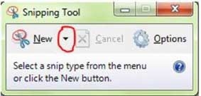 Chụp ảnh màn hình trong Windows 7 với Snipping Tool