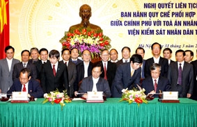 Ban hành Quy chế phối hợp công tác giữa cơ quan hành pháp và tư pháp
