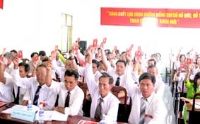 Lãnh đạo tổ chức thành công 
Đại hội Đảng bộ cơ sở, thúc đẩy huyện phát triển toàn diện