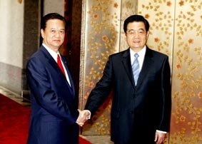 Thủ tướng Nguyễn Tấn Dũng hội kiến Tổng Bí thư, Chủ tịch Trung Quốc Hồ Cẩm Đào