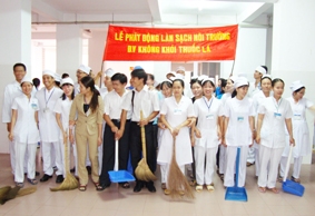 Thực hiện mô hình bệnh viện sạch, đẹp không khói thuốc lá