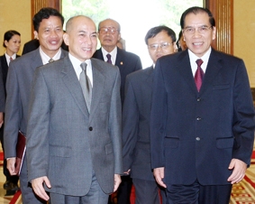 Tổng Bí thư Nông Đức Mạnh, Chủ tịch nước Nguyễn Minh Triết tiếp Quốc vương Campuchia Norodom Sihamoni