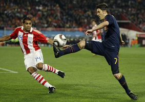 <img hspace=5 src="/img_post/2317/logoworldcup.jpg" align=left border=0>Tây Ban Nha Paraguay: 1-0<br>David Villa tiếp tục là người hùng