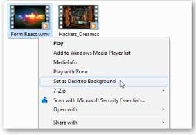 Sử dụng tính năng DreamScene của Windows 7