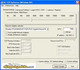 Tối ưu kết nối internet với TCP Optimizer