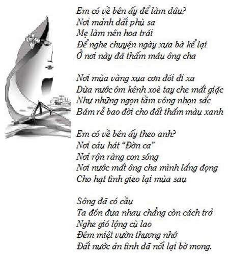 <i>Em ơi 
sông đã có cầu</i>