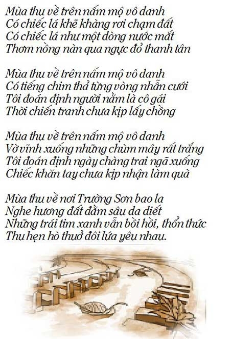 Mùa thu trên nấm mộ vô danh