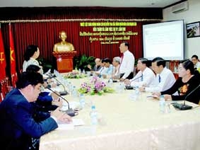 Lãnh đạo thành phố tiếp và làm việc với Đoàn cán bộ kiểm tra của Đảng Nhân dân Cách mạng Lào