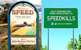 Đổi tên thị trấn để cổ động an toàn giao thông