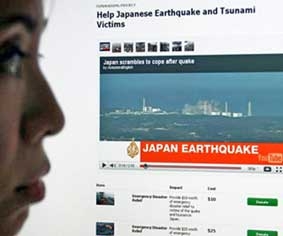 Làn sóng quyên góp trực tuyến giúp Nhật Bản