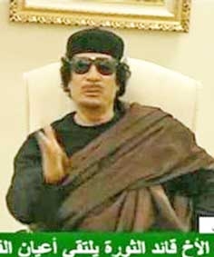 Ông Gaddafi xuất hiện trên truyền hình