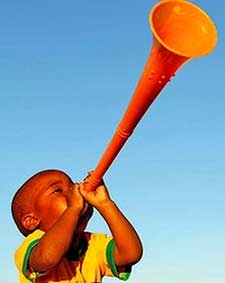 Kèn vuvuzela có thể lây truyền bệnh