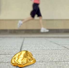 Làm giàu nhờ nhặt vàng vụn 
ở New York